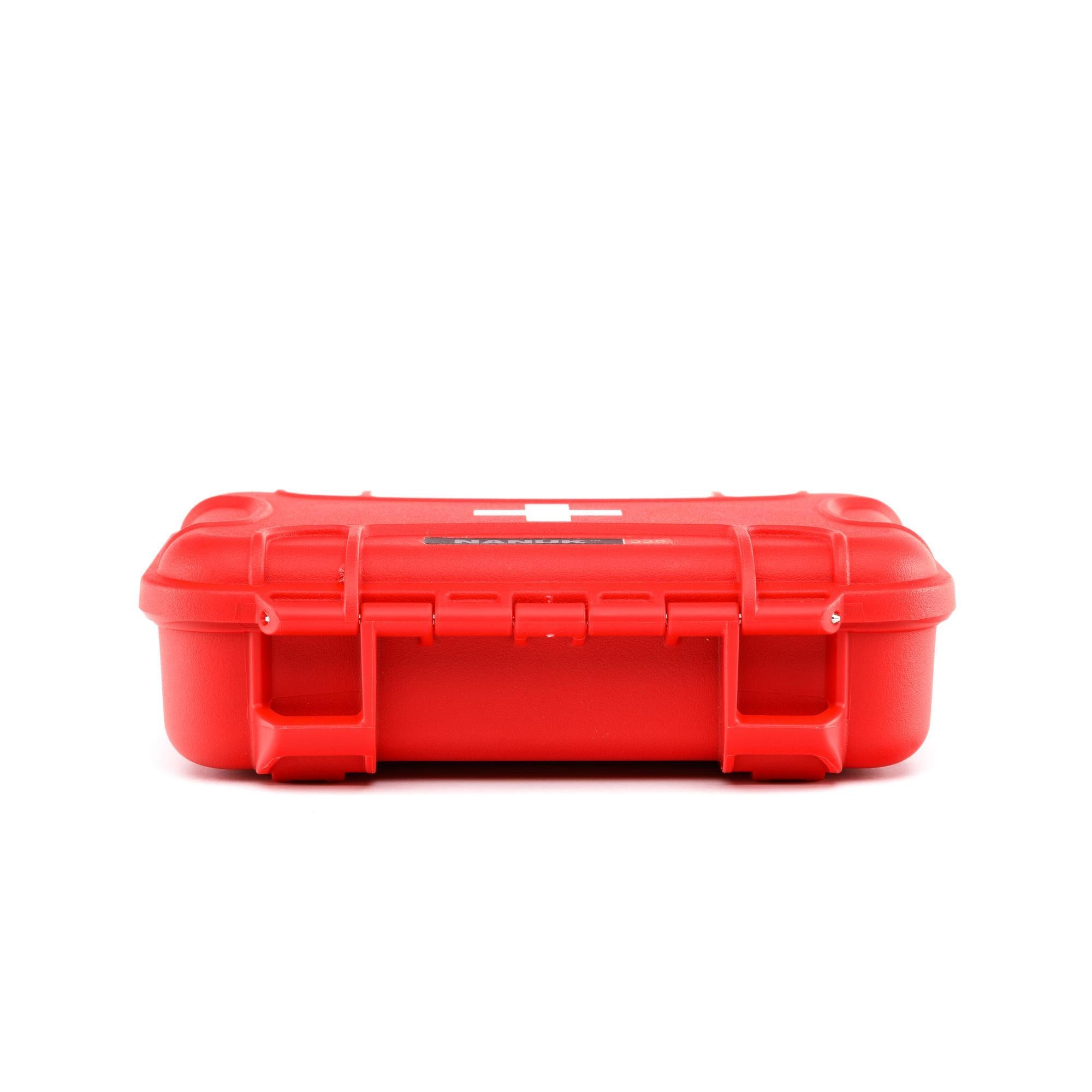 Red toolbox on a white background Red toolbox on a white background