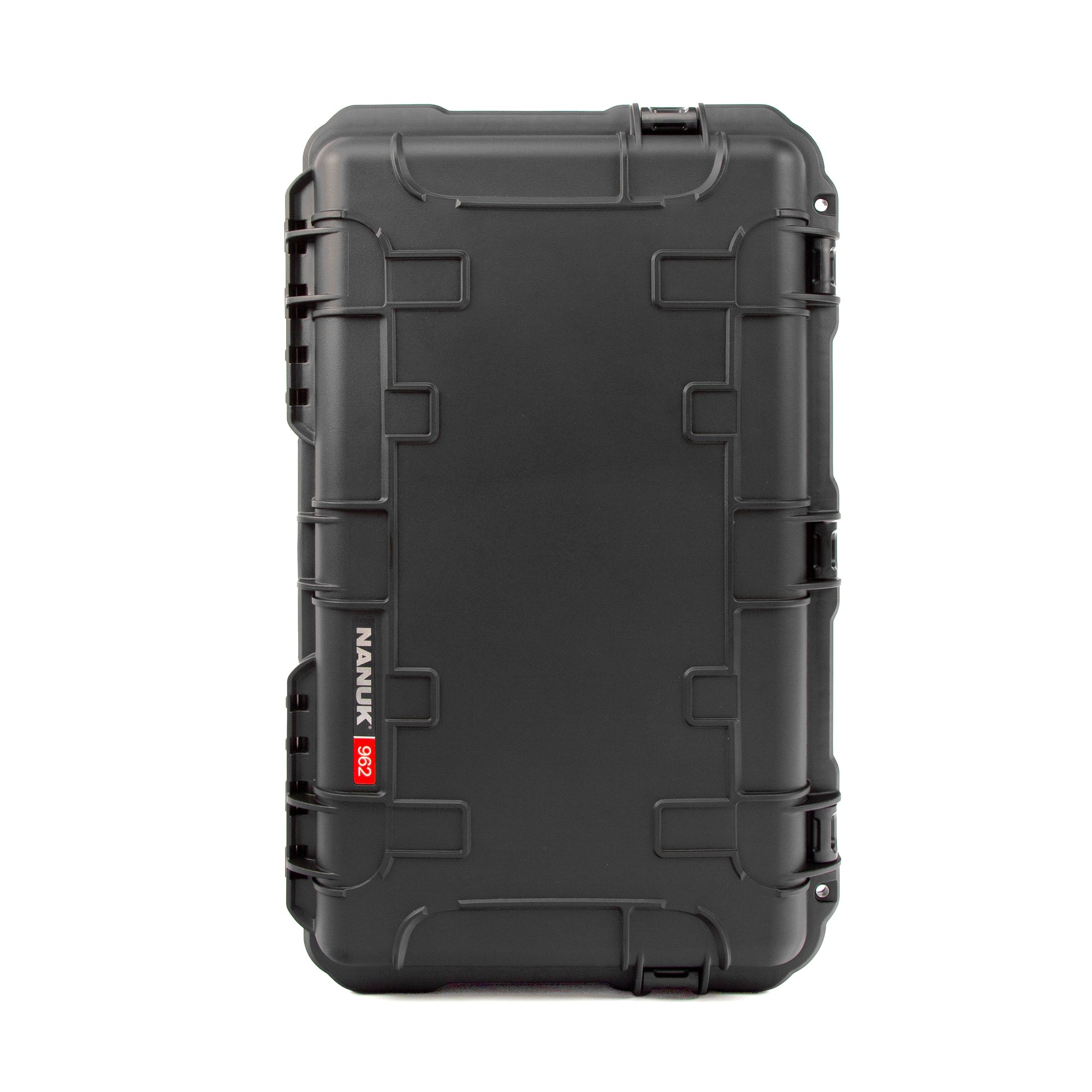A black hard protective case with heavy-duty latches and a small red and white NANOK 24 logo on the side, shown against a plain white background. A black hard protective case with heavy-duty latches and a small red and white NANOK 24 logo on the side, shown against a plain white background.