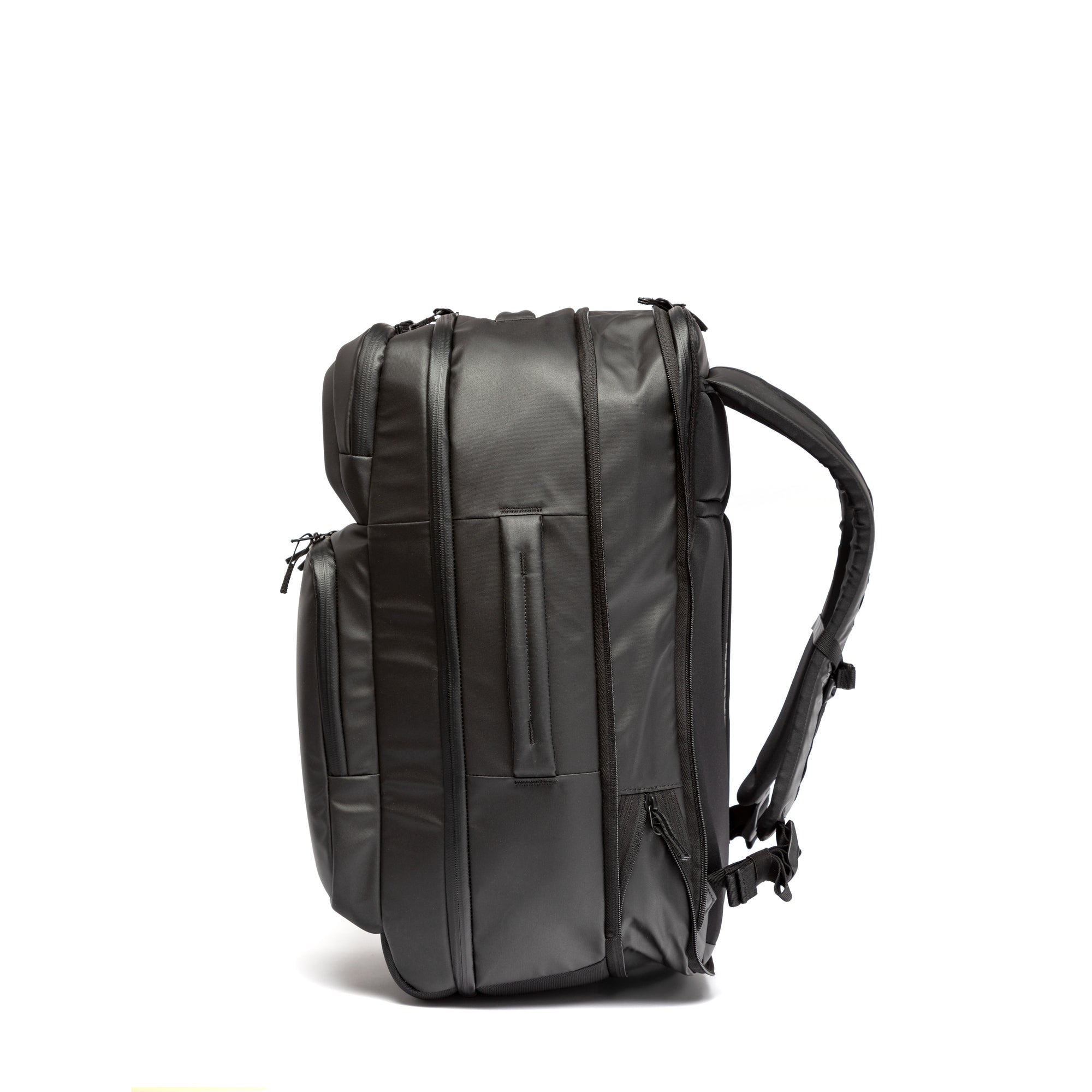 Black backpack on a white background Black backpack on a white background