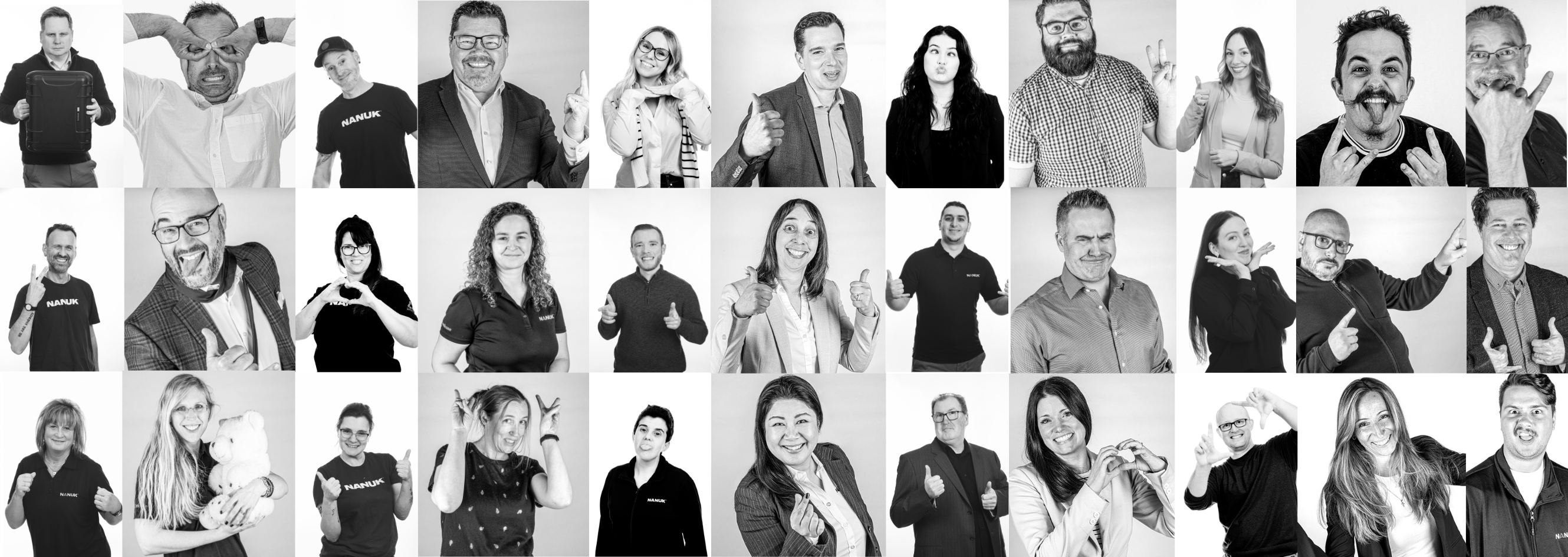 Mosaic of people from NANUK Having Fun