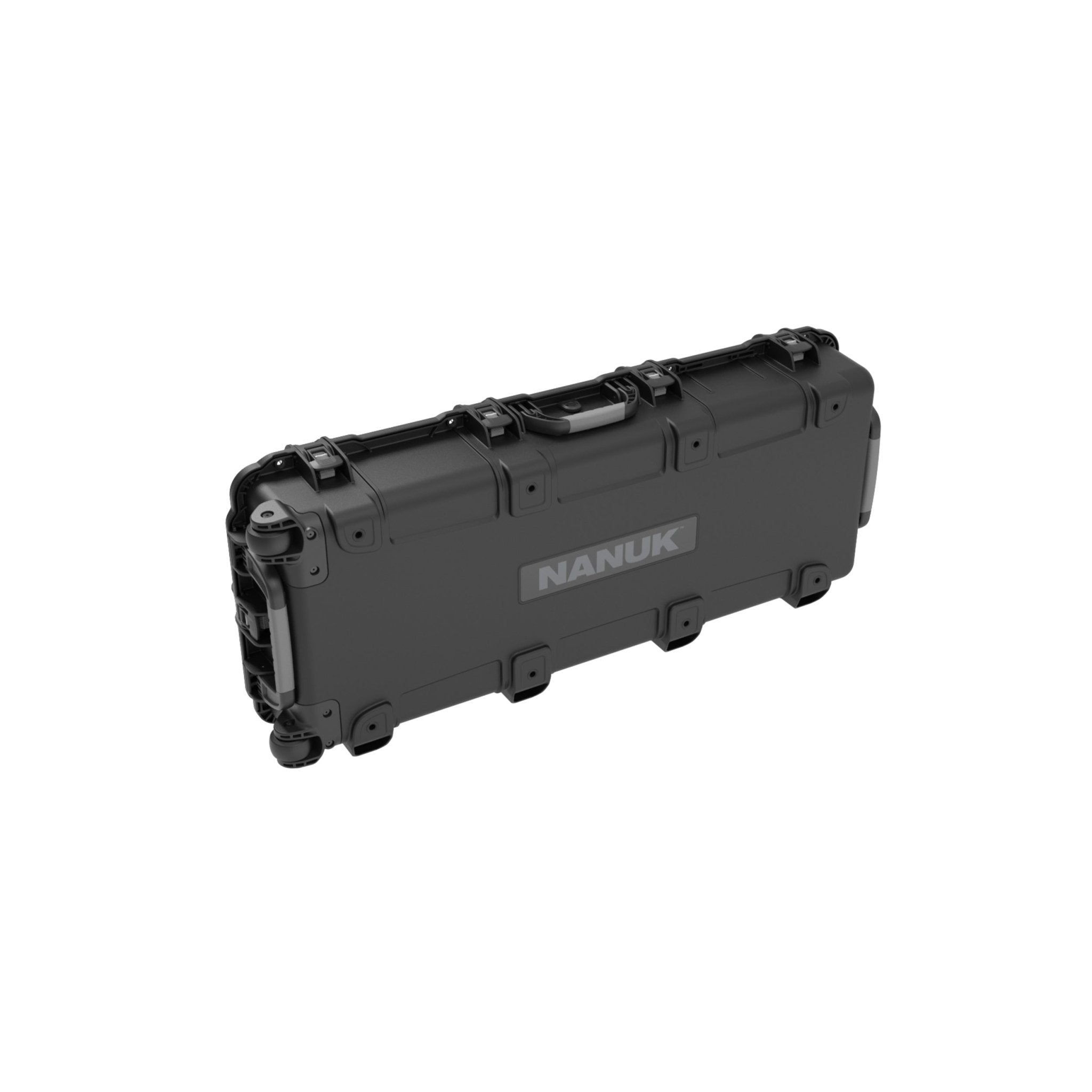Black NANUK hard-shell protective case on a white background Black NANUK hard-shell protective case on a white background