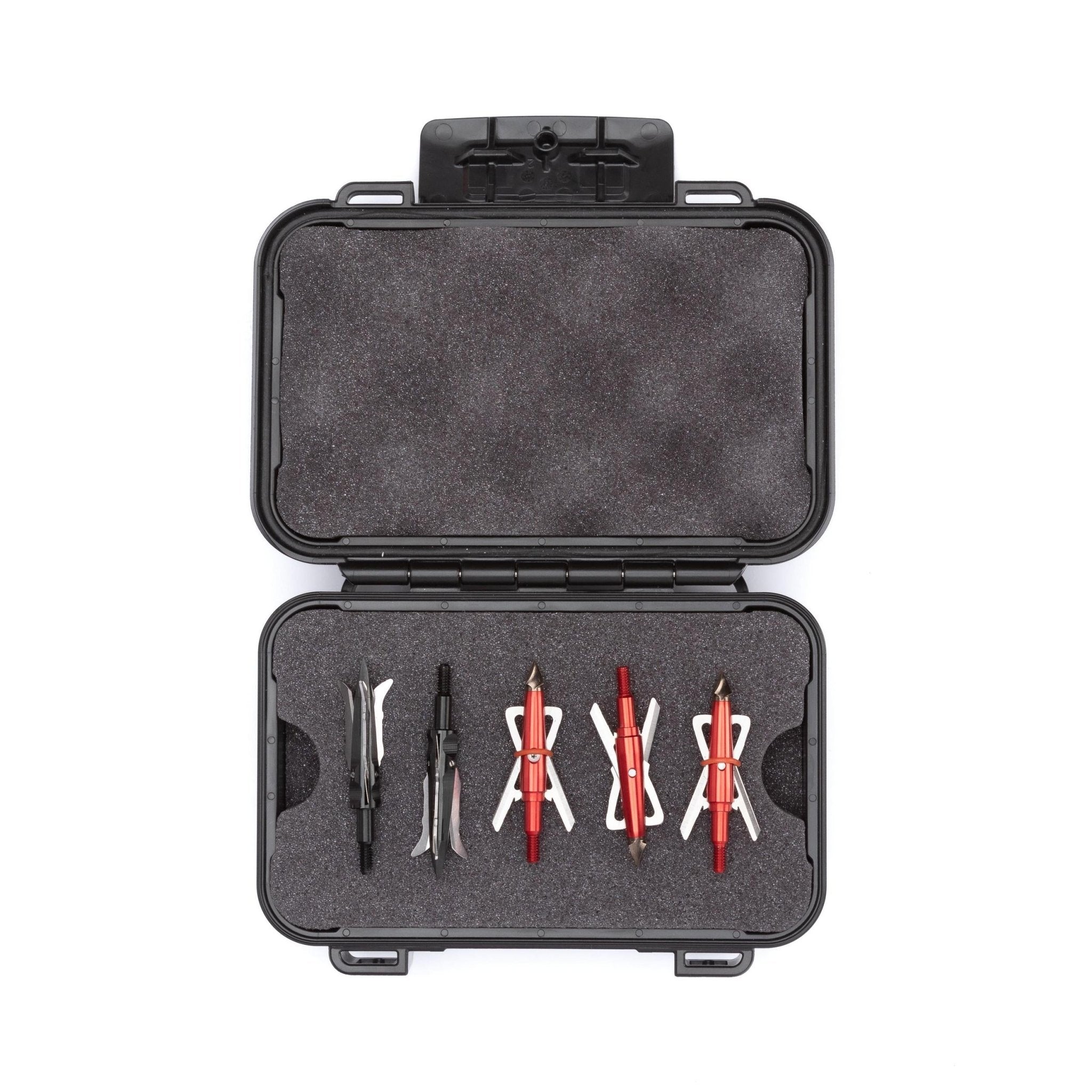 Nanuk 225 Broadhead Holder with broadheads Top view