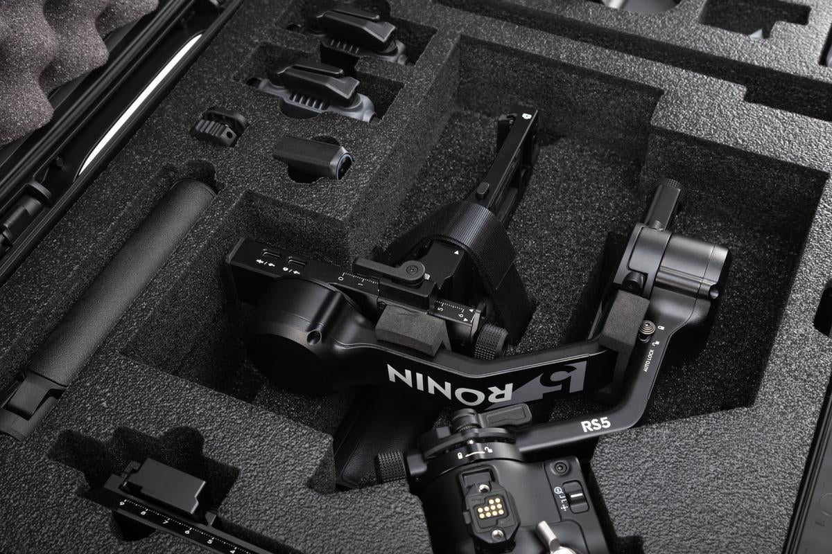 RONIN stabilizer in a foam-lined case