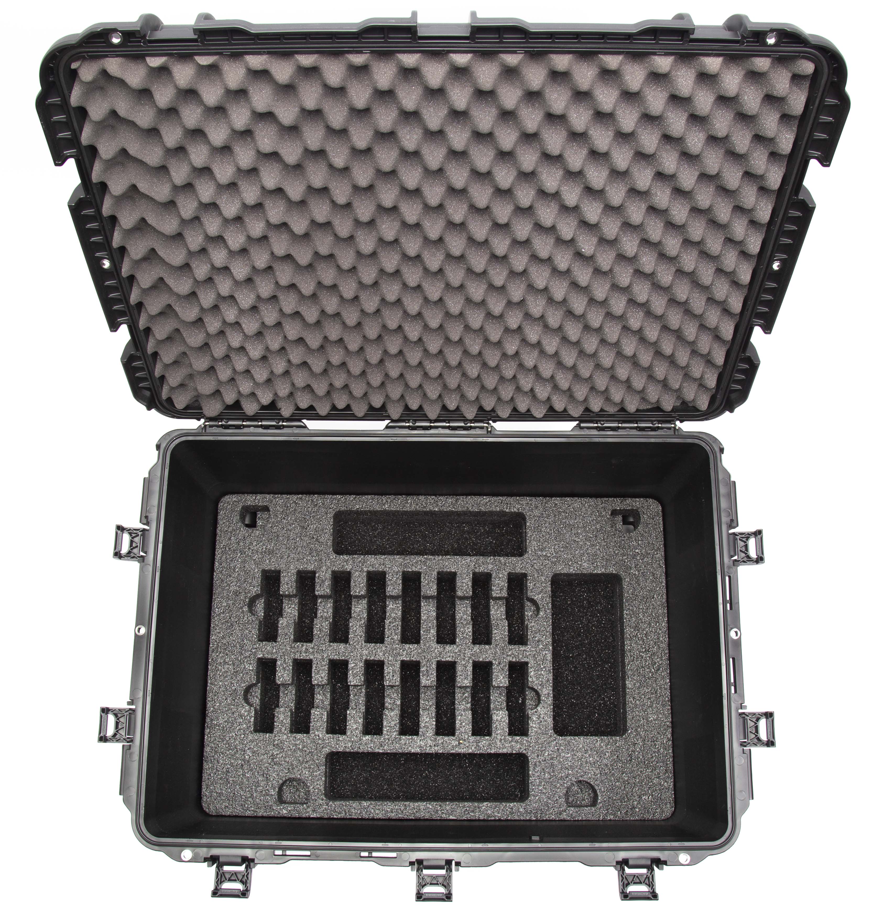 Nanuk 975 for DJI Inspire 3 front view empty bottom tray