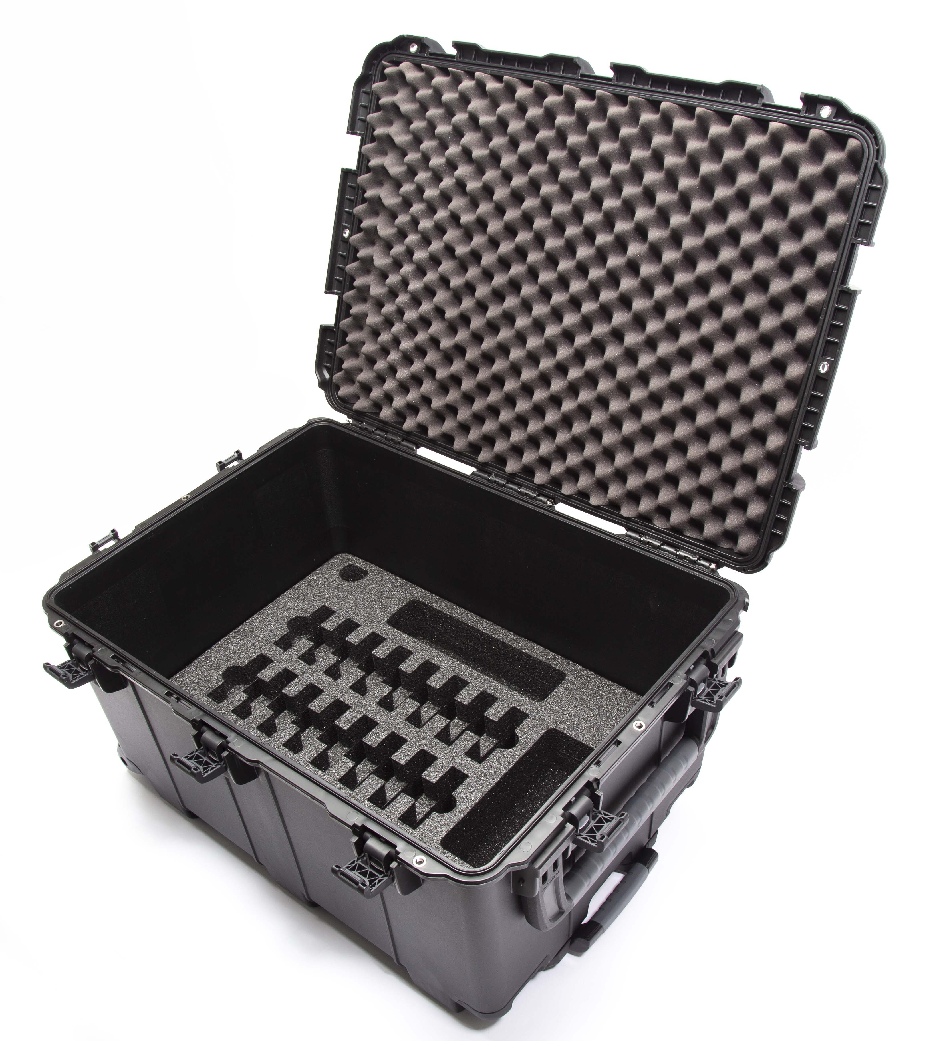 Nanuk 975 for DJI Inspire 3 side view empty bottom tray