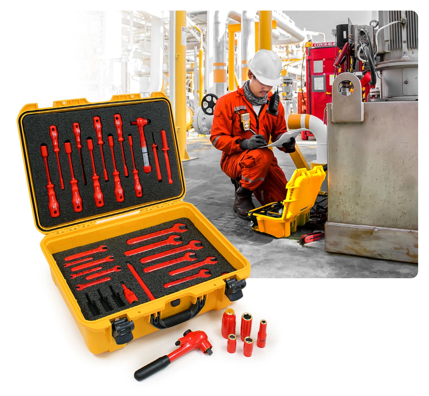 With NANUK hard cases, tools and equipment can be efficiently organized, thanks to features like customizable foam inserts, dividers, lid organizers and multiple colors that allow for better visibility and easy identification of contents.