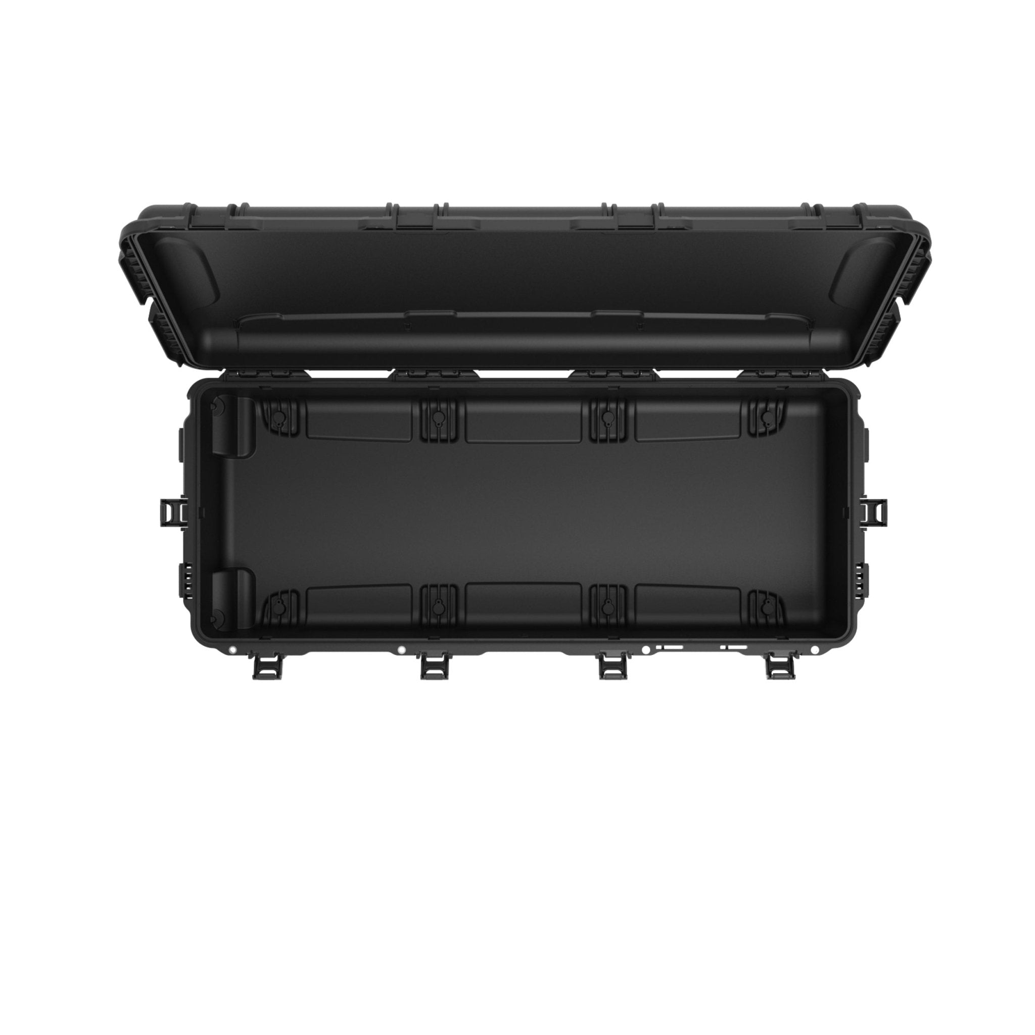 Black protective case on a white background