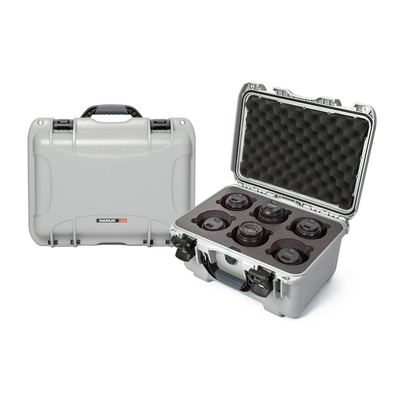 NANUK 918 6-LENS Case-Camera Case-Silver-NANUK
