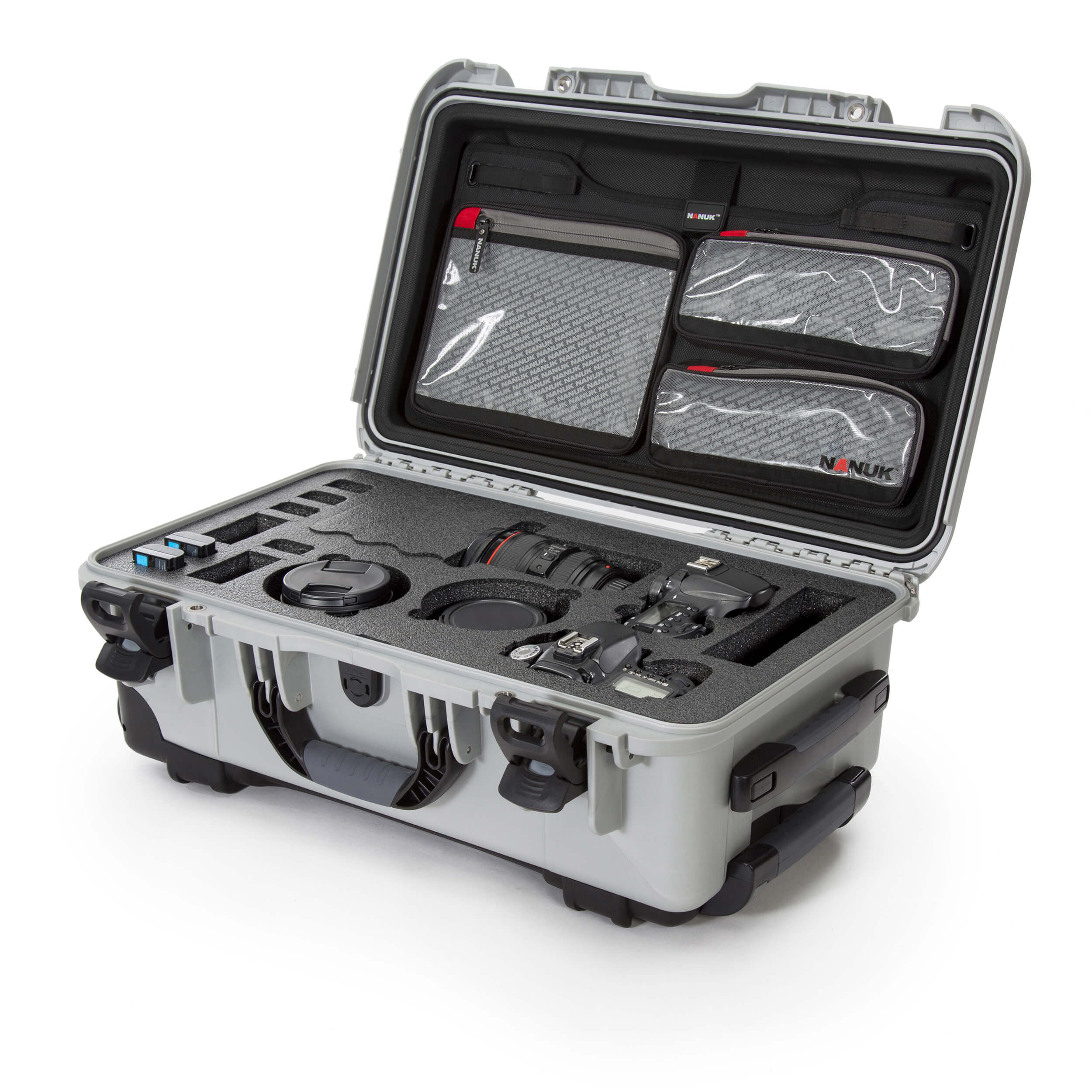NANUK 935 DSLR Camera valise-Camera valise-Argent- Organisateur de couvercle-NANUK